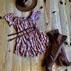 Off the shoulder floral dress